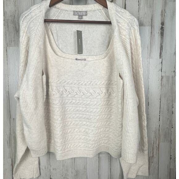 NWT J Crew Sweater Tank Set 2XL Merino Wool Alpaca Quiet Luxury Academia Preppy - Picture 1 of 16